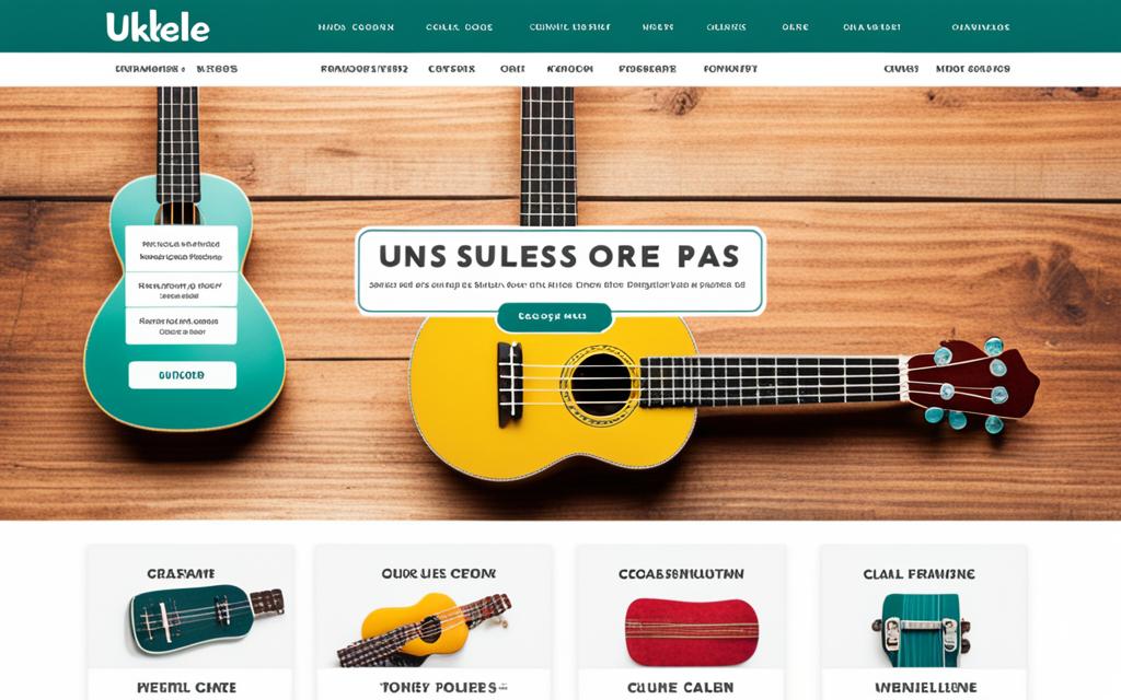 Ukulele Online-Shop Layout Beispiel